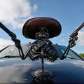 Cowboy Skull Gunslinger Hood Ornament Sculpture