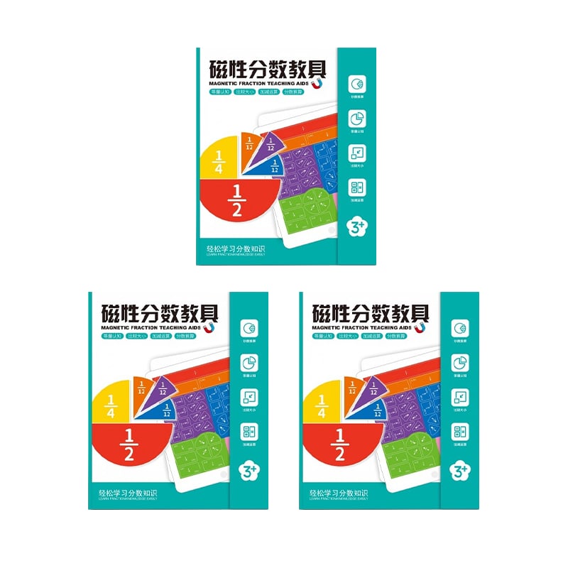 Montessori Magnetic Book Fraction Puzzle For Children