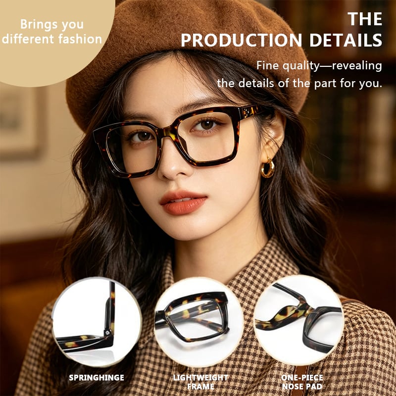 🔥Hot Sale-✨👓3 Pack Tortoiseshell Reading Glasses – Blue Light Blocking Oversized Square Readers
