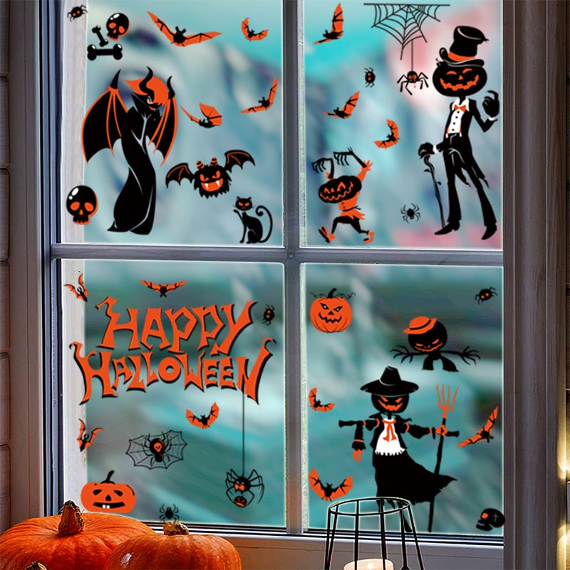 Halloween window stickers static decorative stickers