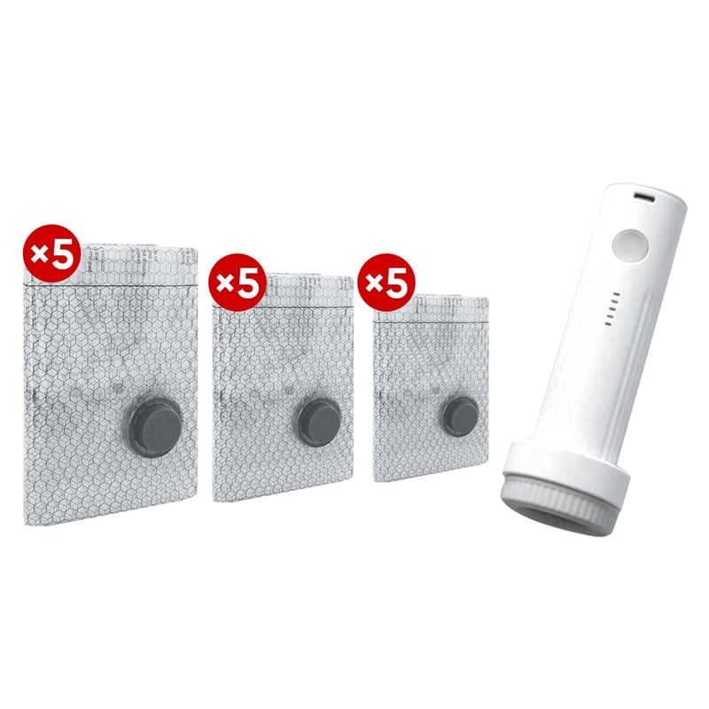 Cordless Travel Vacuum Bag Set
