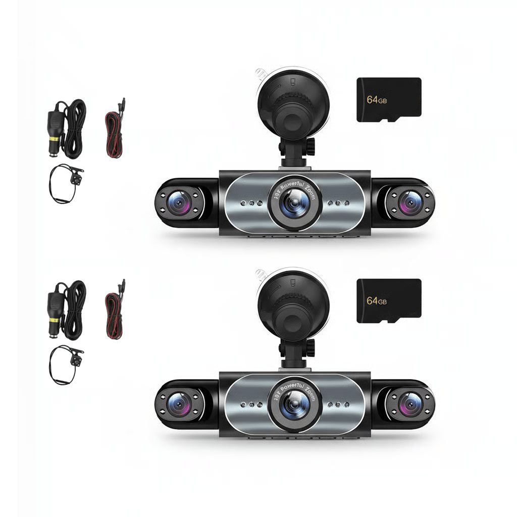 Four-channel surveillance dashcam
