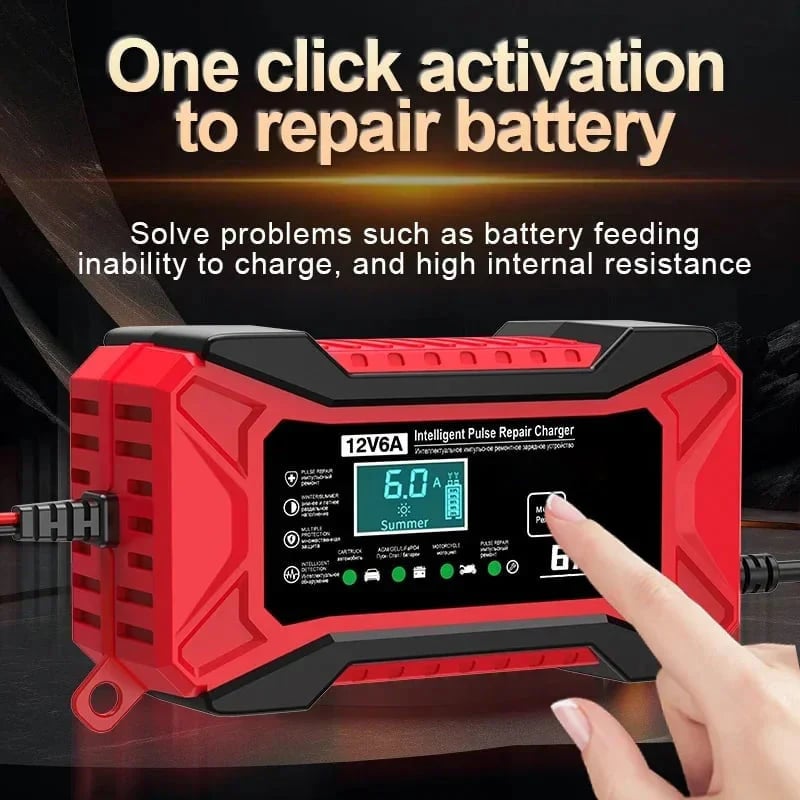 Smart Battery Charger for Car & Motorcycle