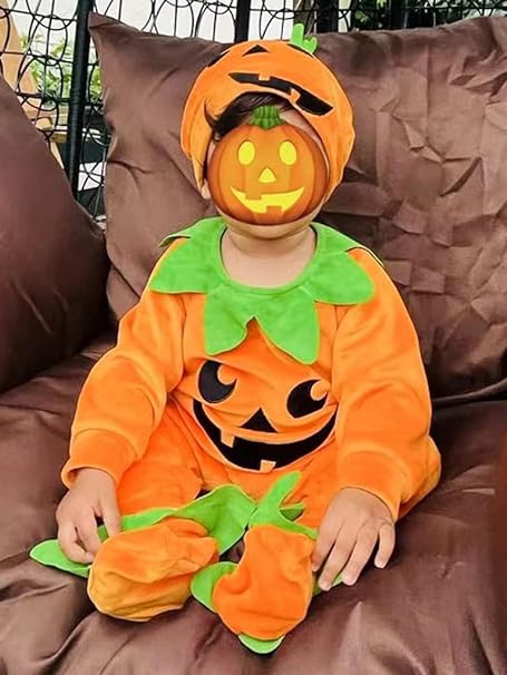 Halloween children's pumpkin jumpsuit