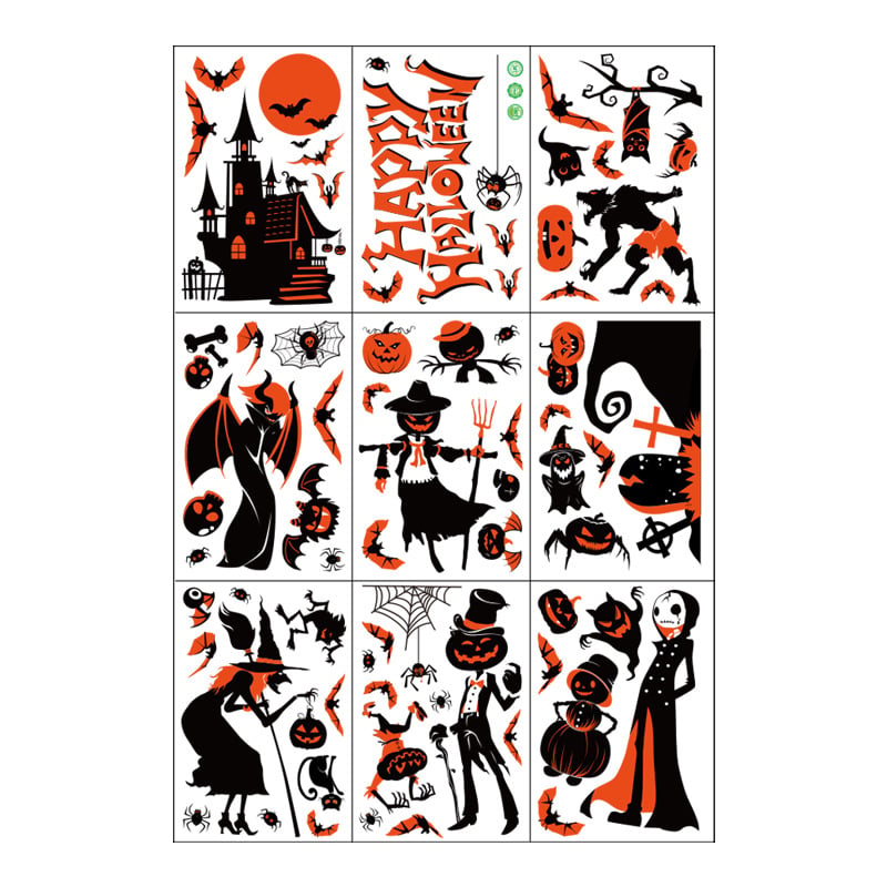 Halloween window stickers static decorative stickers