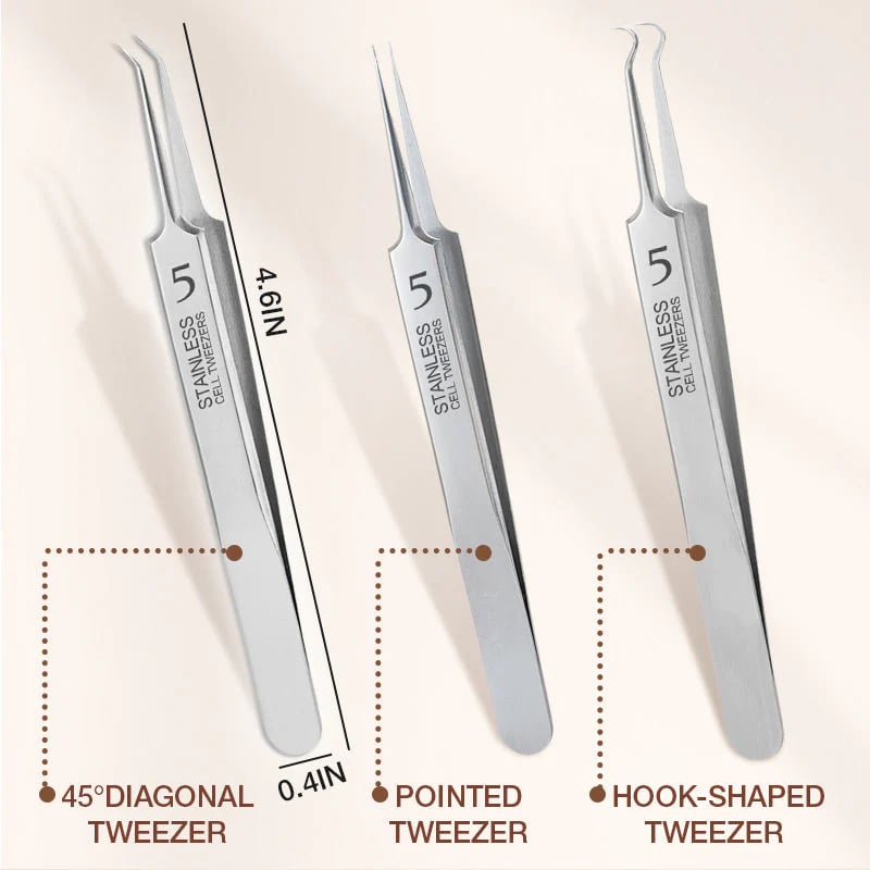 Professional Beauty Salon Tweezers | 2026 New Year Launch 50% OFF | Precision Slant & Pointed Tips for Brows & Lashes | Essential for Makeup Artists & Home Kits 🎆✨