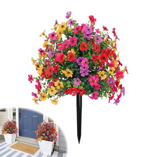 Artificial Violet for Outdoor Indoor Garden Home Decoration