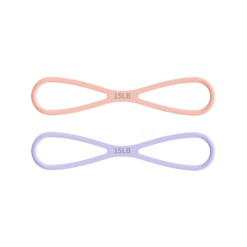 8-Shaped Silicone Resistance Band with Massage Grip
