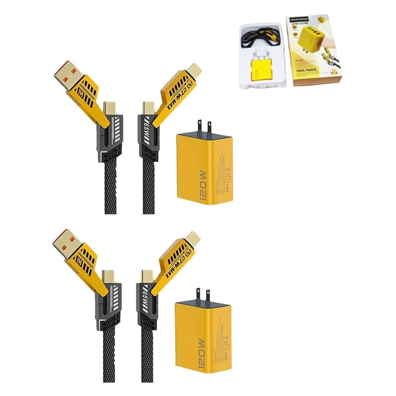 120W Dual USB & Dual Type-C Fast Charger