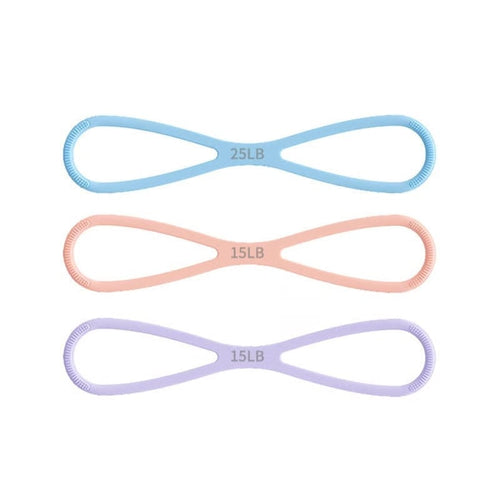 8-Shaped Silicone Resistance Band with Massage Grip