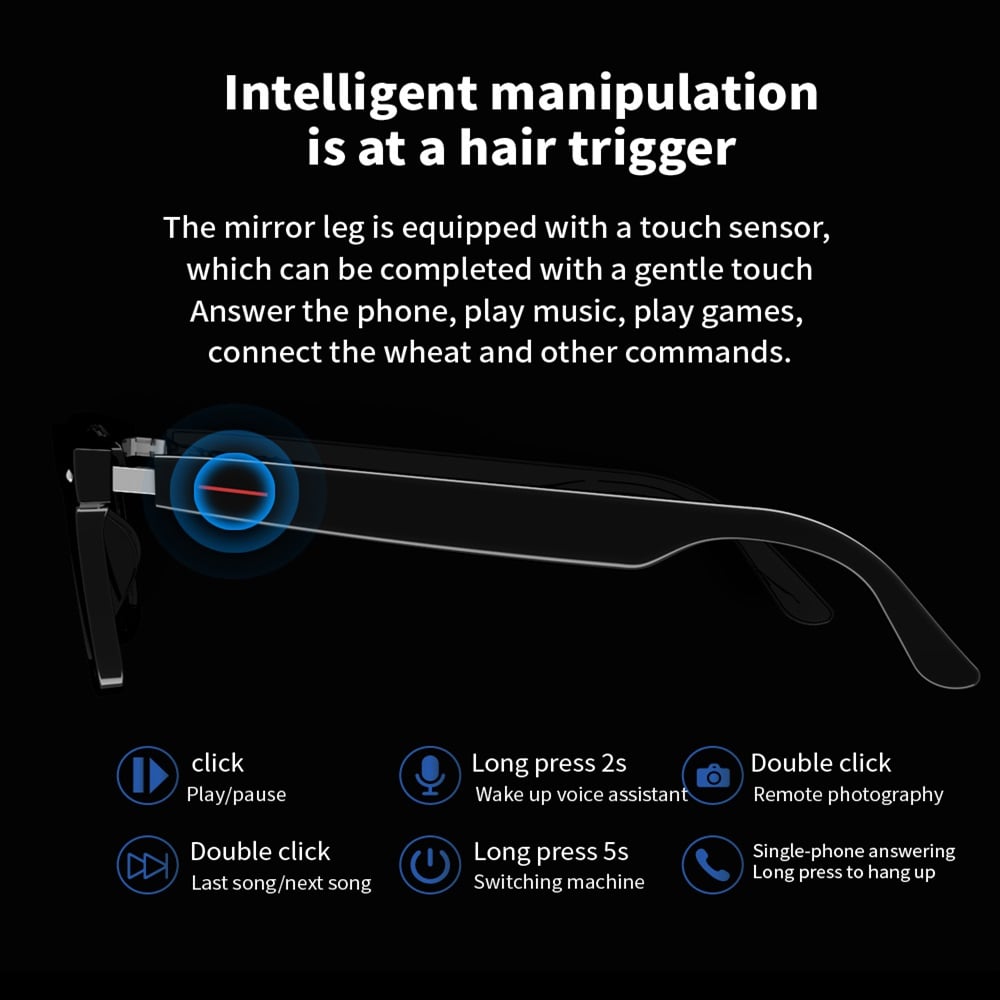 Smart Wireless Headphones Sunglasses 🔥