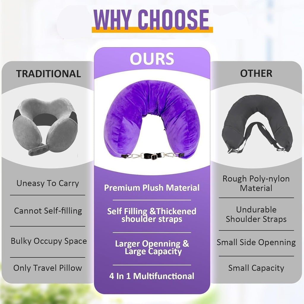 🏆Flash Sale⚡ 50K+ SOLD! Almost Gone💥Stuffable Travel Neck Pillow