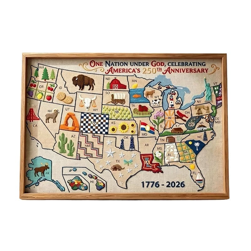Wooden USA Map Puzzle