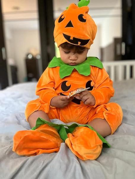Halloween children's pumpkin jumpsuit