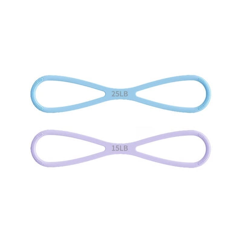 8-Shaped Silicone Resistance Band with Massage Grip