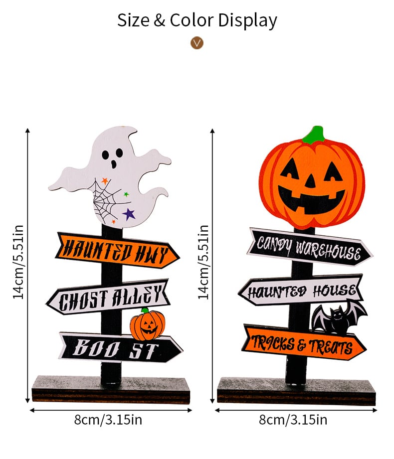 Halloween wooden ornaments