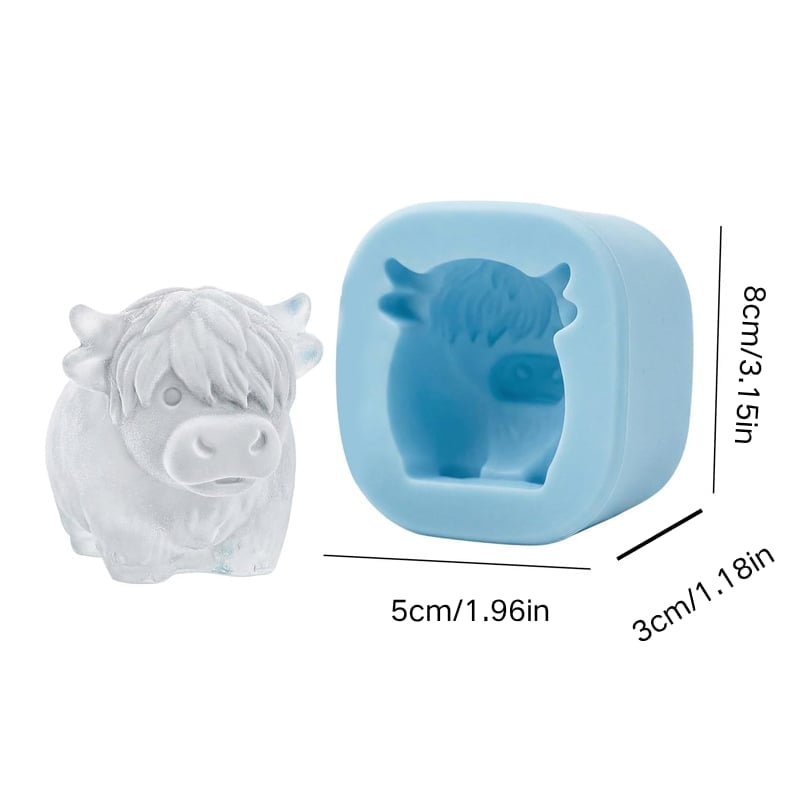 Highland Cow Silicone Ice Cube Tray