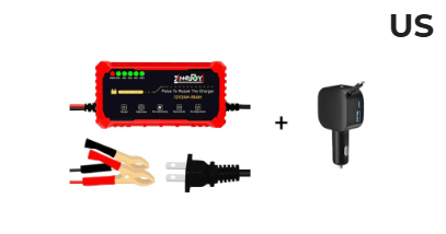 Smart Battery Charger for Car & Motorcycle