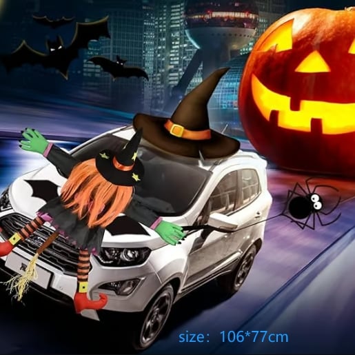 Halloween witch decoration, collapsed witch on tree, scary halloween decoration for garden yard【💕💕106*77cm】