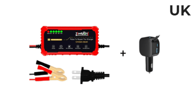 Smart Battery Charger for Car & Motorcycle