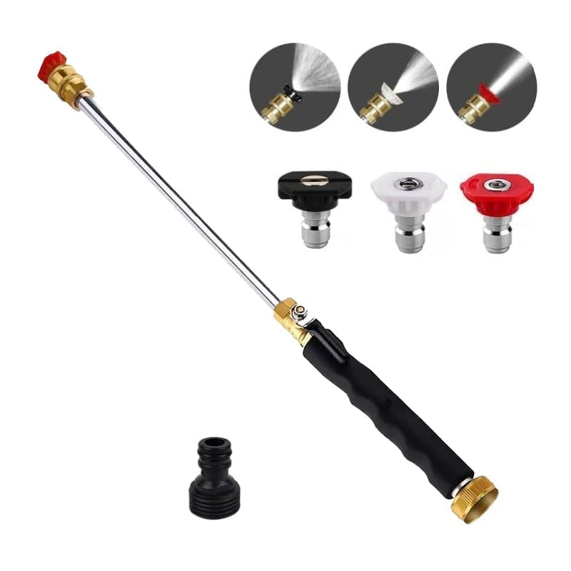 Garden Hose Nozzle High-Pressure Washer with 3 High-Pressure Nozzles