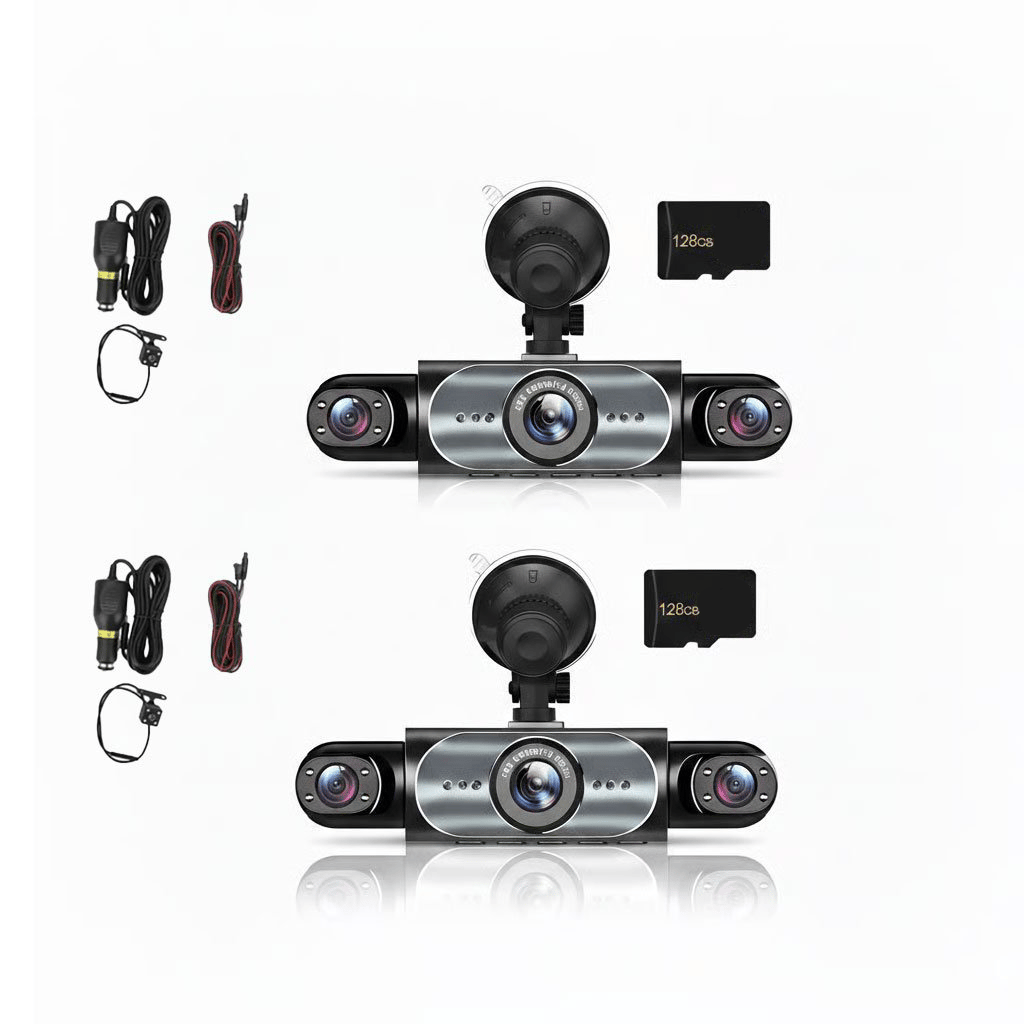 Four-channel surveillance dashcam