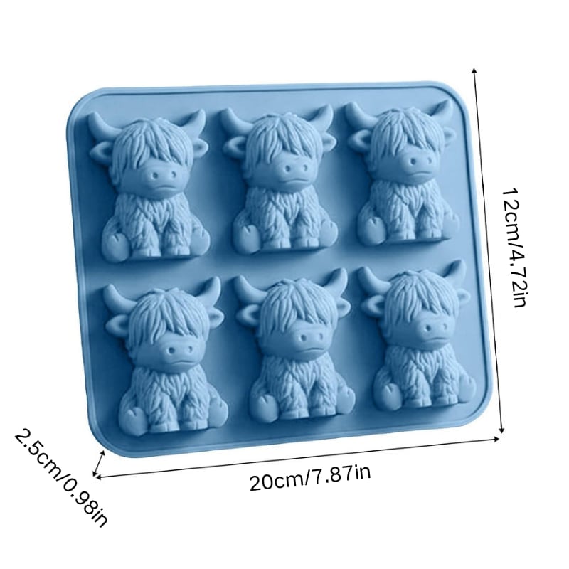 Highland Cow Silicone Ice Cube Tray