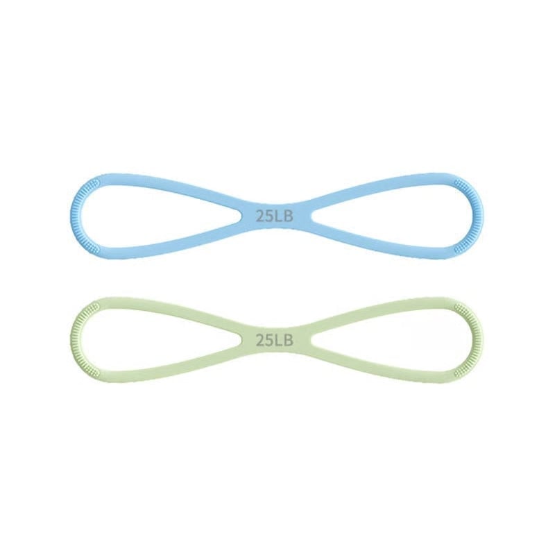 8-Shaped Silicone Resistance Band with Massage Grip