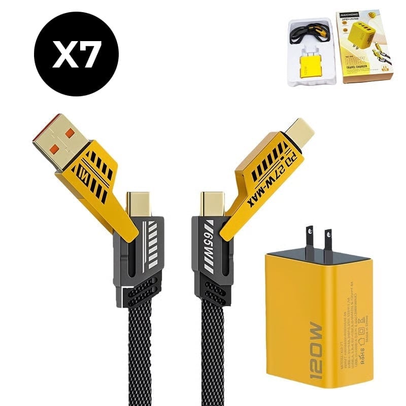 120W Dual USB & Dual Type-C Fast Charger