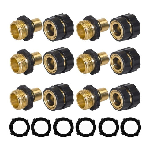 3/4 Inch Garden Hose Quick Connector 4 Sets/bag