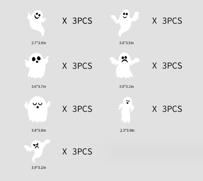 Spooky decorative Halloween wall stickers