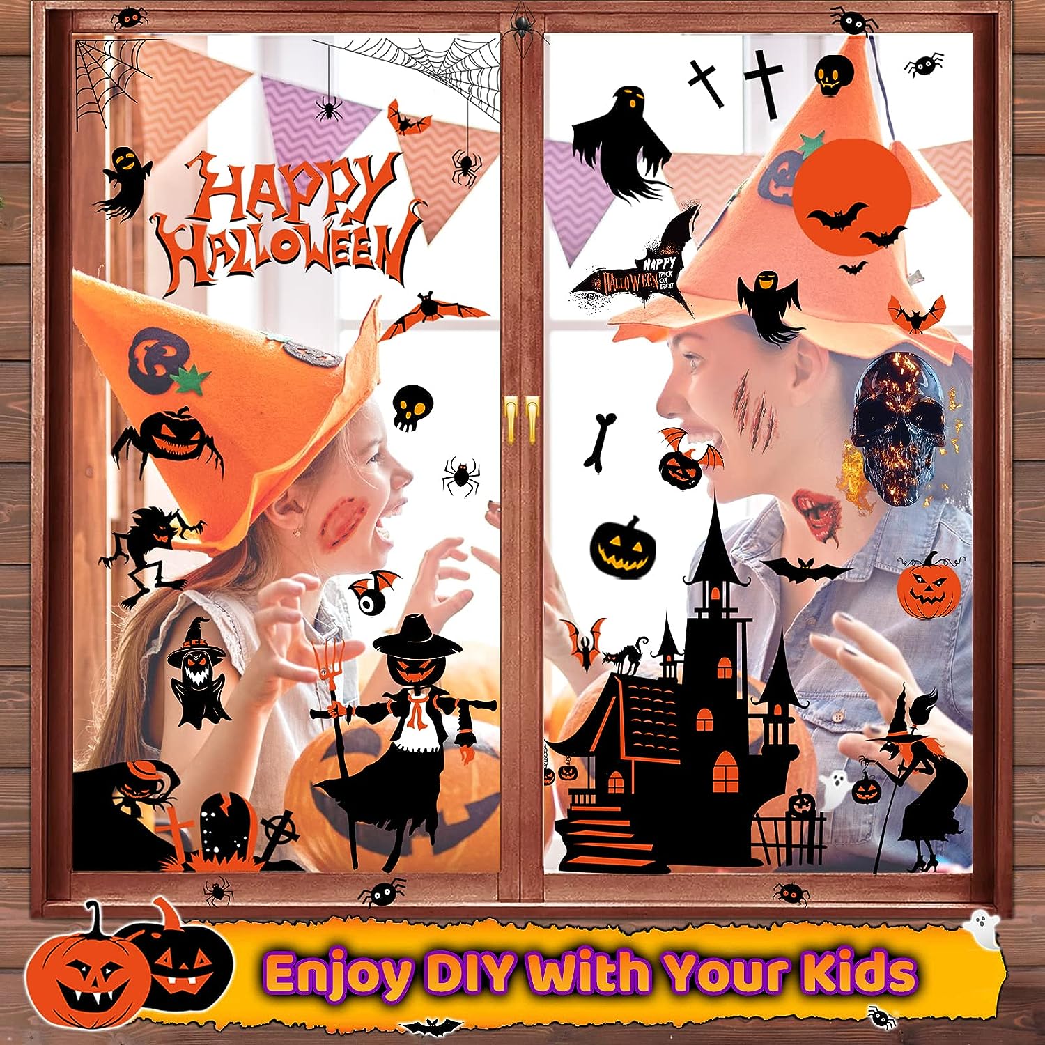 Halloween window stickers static decorative stickers