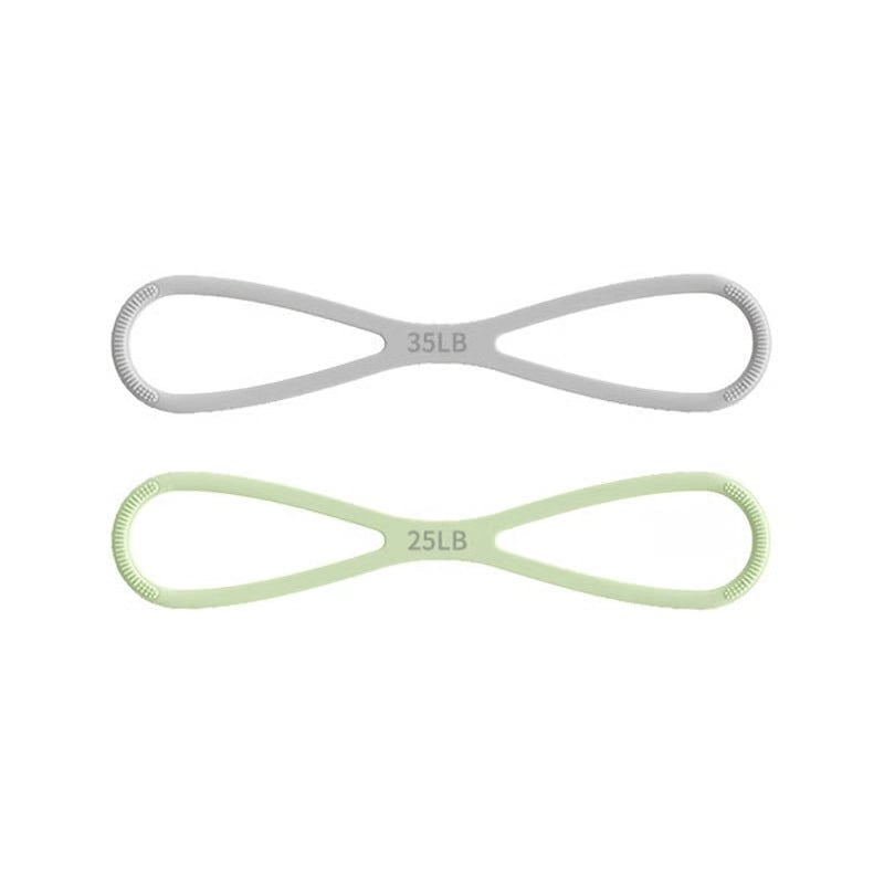 8-Shaped Silicone Resistance Band with Massage Grip