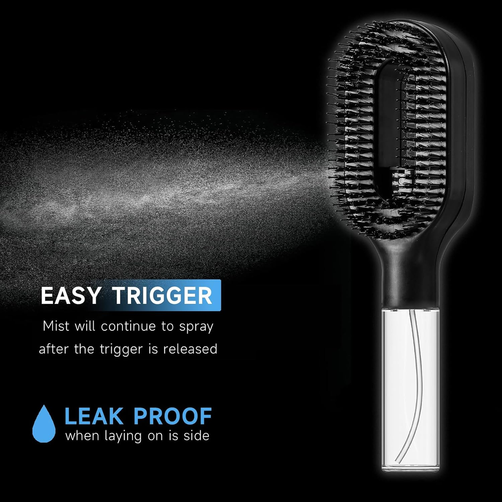 2-in-1 Detangler Hair Brush with Built-In Mist Sprayer